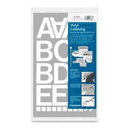 Chartpak Chartpak Vinyl Numbers/Letters, 2"H, White 1056